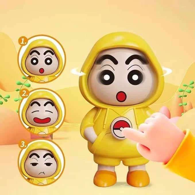 Face Changing Shinchan Keychain – 3D Cartoon Character with 3 Funny Expressions Mini Action Figure Key Holder for cars, Backpacks, bags