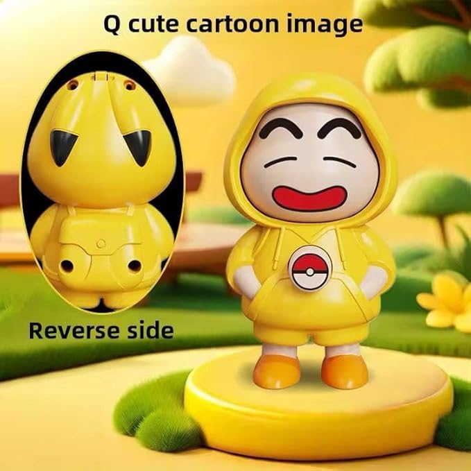 Face Changing Shinchan Keychain – 3D Cartoon Character with 3 Funny Expressions Mini Action Figure Key Holder for cars, Backpacks, bags