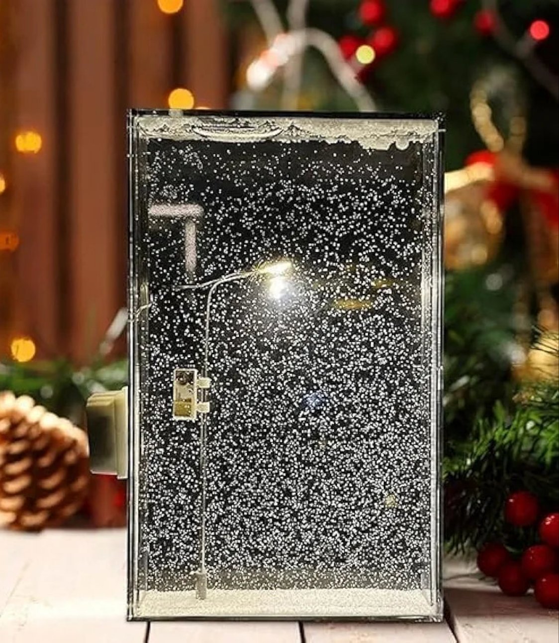 Snowfall Lamp – Handmade DIY Snow Scenery Night Light | Christmas Winter Decor with Snowflake Design | DIY Kit | Elegant Street Light Snow Globe Gift