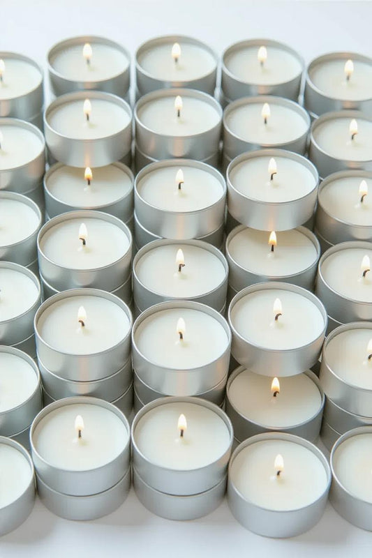 50 Wax Tealight Candles – Perfect for Diwali, Weddings, Parties & Festive Decoration. Brighten your celebrations with warm glowing lights!